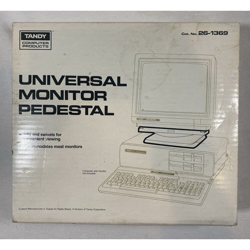 Tandy Universal Monitor Pedestal Cat No 26-1369 NOS Radio Shack Vintage